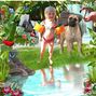 Teagan swimming in paradise