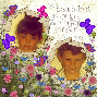Scrapbook kids in garden