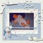 tiny baby in blue