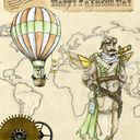 steampunk fathers day card