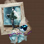 Vintage Choclat and blue two