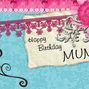Turquoise & Pink Birthday Card