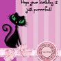 Boudoir cat birthday card!