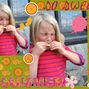Taylor with lemon scrapbook page