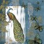 Peacock with butterflies