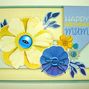 Navy & Lemon Floral Birthday Card
