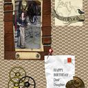 Steampunk Birthday card with verse